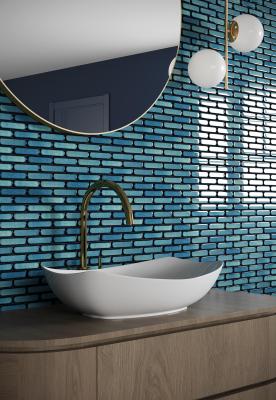 Obrazek 2 dla: Mozaika BISCARE BLUE GLOSS 30,6X30,2